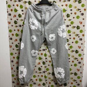 Denim Tears Grey Elastic Waistband Mens Sweatpants